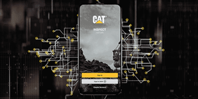 Mobile app login screen with circuitry